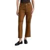 Lederhose MARC O'POLO "aus softem Ziegen-Veloursleder", Damen, Gr. 36, Normalgrößen, braun (warm braun), Obermaterial: 100% Leder (Lamm); Futter: 100% Polyester, unifarben, modisch, regular fit knöchelfrei, Hosen