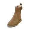 Stiefel MARC O'POLO "mit flauschigem Warmfutter", Damen, Gr. 39, braun (mid braun), Obermaterial: 100% Leder (Rind), unifarben, Schuhe