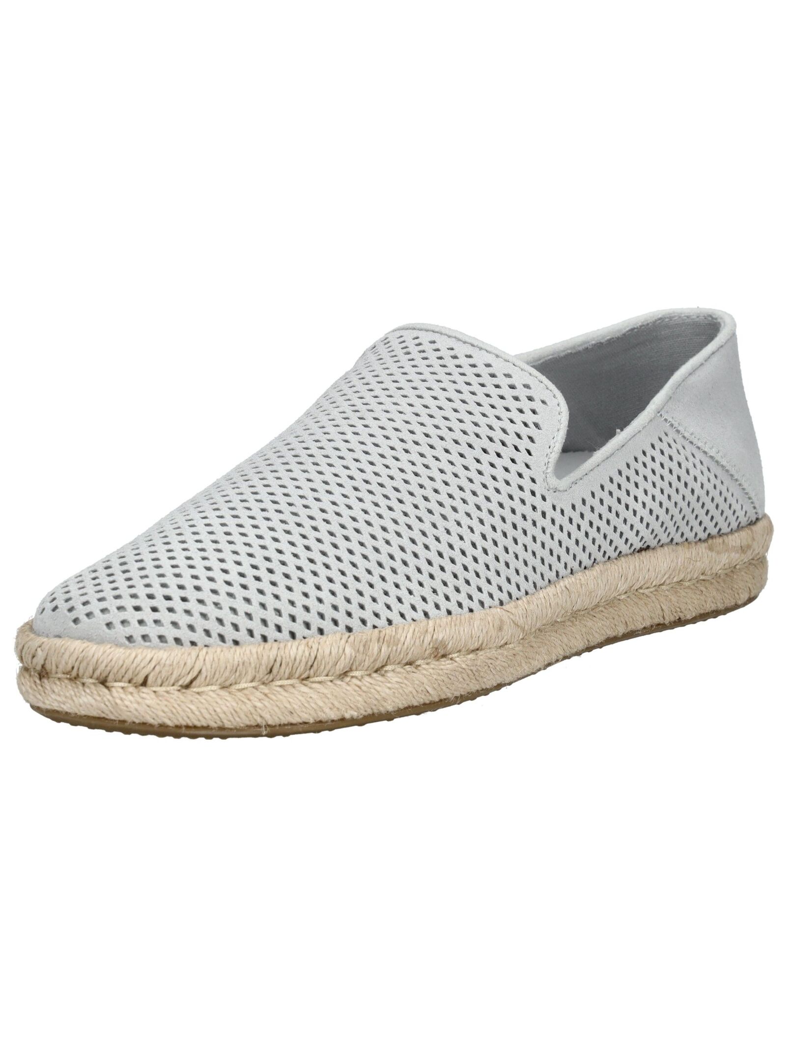 Slipper TOMS "TOMS Slipper Leder", Herren, Gr. 43, grau, Leder, Casual, Schuhe