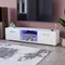 Meuble TV LED 2 portes moderne brillant mat MDF meubles de salon meubles multimédia RGB lumière blanche