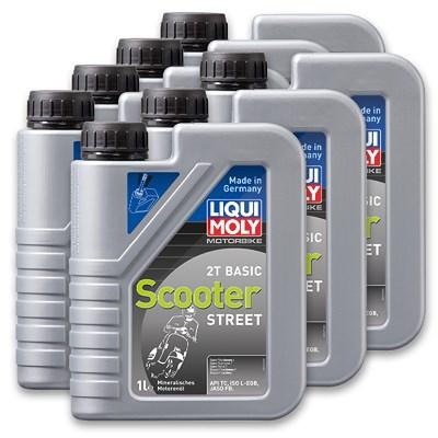 Liqui Moly 7x 1 L MOTORÖL Motorbike 2T Basic Scooter Street [Hersteller-Nr. 1619] Image