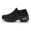Damen-Turnschuhe, Freizeitschuhe, Netzstoff, runde Form, Luftpolster, farblich abgestimmt, atmungsaktiv, rutschfest, für Damen, flach, große Größe 44