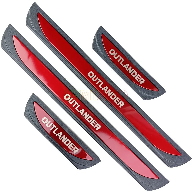 Für Mitsubishi Outlander PHEV Zubehör 2025 2024-2017 Edelstahl Auto Tür-Schwellen-verschleiss-Platte Kick Schutz Pedal Schutz Abdeckung trim Image