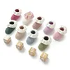 Neugeborenen Baby Schuhe Gestrickte Infant Junge Mädchen Schuhe 0-18M Mode Patchwork Rüschen Kinder Bett Spaziergang Stiefel Warme flach Herbst