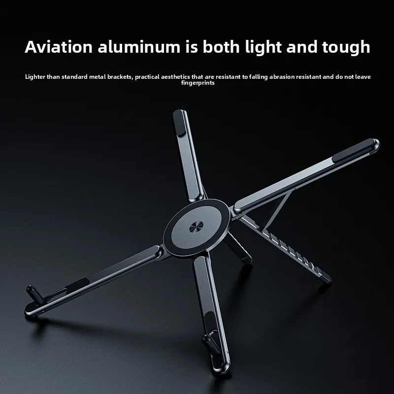 Verstellbarer, multifunktionaler Desktop-Laptop-Ständer, magnetischer Tablet- und Telefonhalter für ergonomisches Betrachtung und Gaming Image
