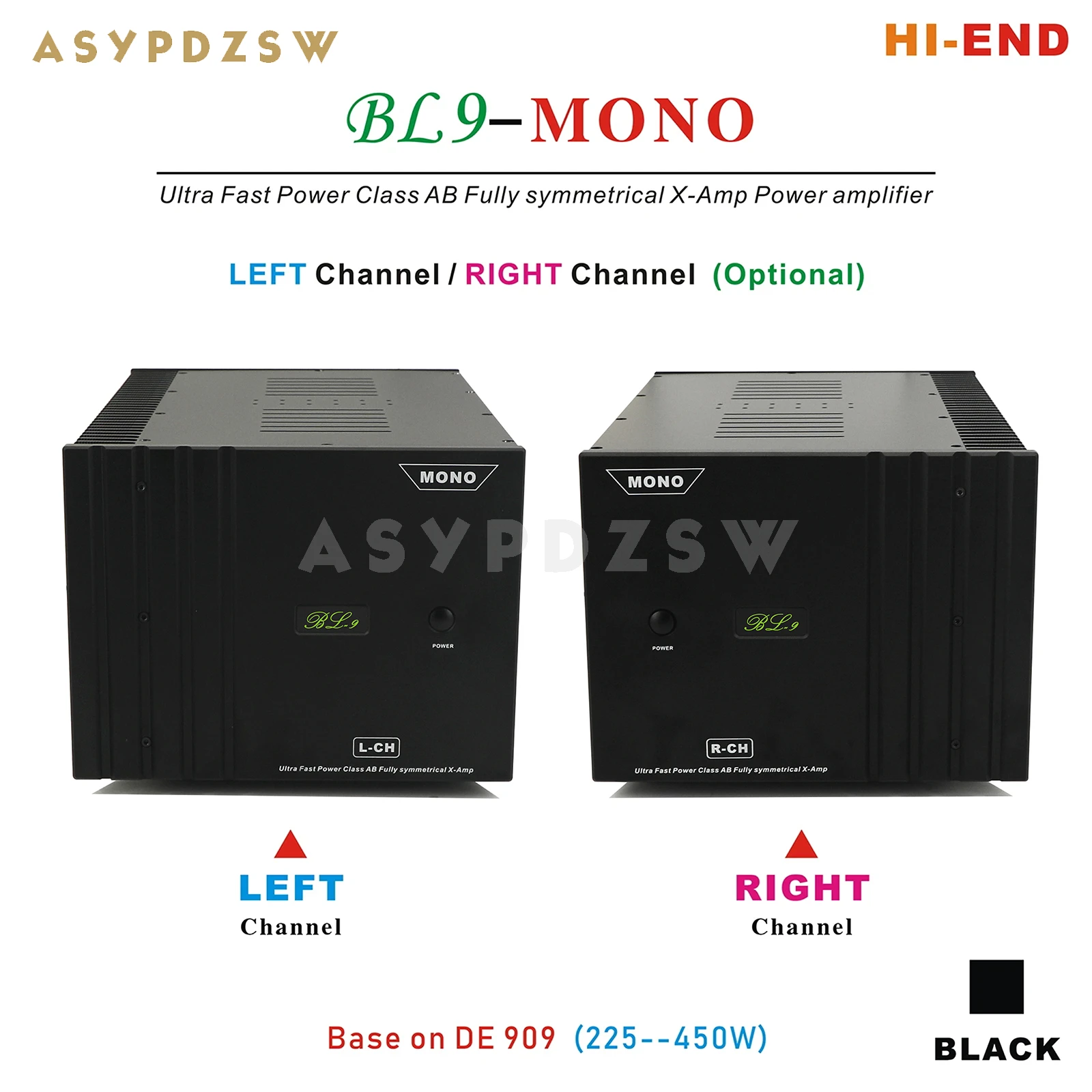 BL9-MONO T9.4 HI-END Ultra Fast Power Class AB Vollsymmetrischer X-Amp-Leistungsverstärker Basis auf DE 909 (L- oder R-Kanal-Option) Image