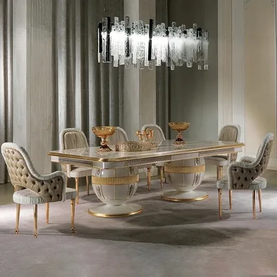 European dining table and chair combination French restaurant court solid wood dining table rectangular dining table