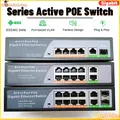 Switch POE Gigabit Ethernet Switch di rete attiva aggiungi alimentazione Ethernet 10/100/1000Mbps telecamera IP Wireless AP funzione VLAN