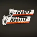 Adesivo per tubo di scarico per moto resistente al calore in alluminio 3D da 2 pezzi per MIVV Motocross Moto Moto Design durevole