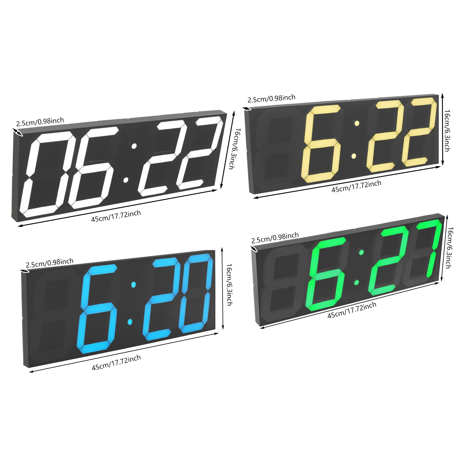 Elektronische LED-Wanduhr, modern, minimalistisch, elektronischer Wandalarm, Vintage-Wohnkultur, Küche, große Wand