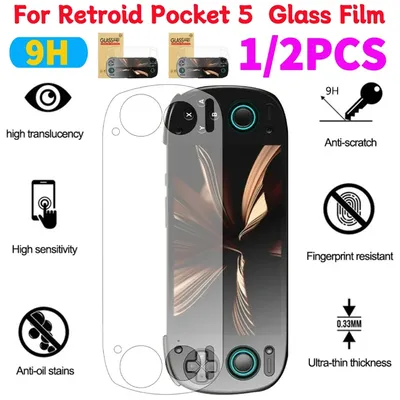 For Retroid Pocket 5 Game Console Screen Protector Film Tempered Glass Screen Protector 9H Anti-Scratch Glass Film Game Console