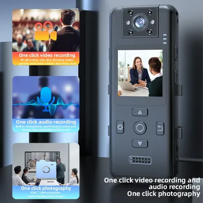 4K WiFi Nachtsicht Micro Body Cam POV Mini Vlog Recorder Infrarot Überwachung Magnetische Tasche Cam Polizei Influencer Outdoor