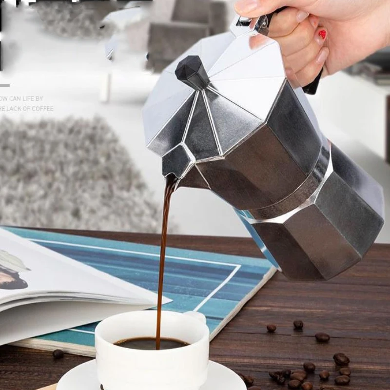 Neue Aluminium Moka Topf Haushalt 50 ml-600 ml Latte Herd Klassische Kaffeemaschine Espresso Percolator Kaffee Extraktion topf
