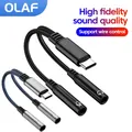 Olaf Adattatore jack per cuffie femmina da USB C a 3,5 mm 2 in 1 Adattatore audio USB tipo C a Aux per iPhone 15 16 Samsung Voice