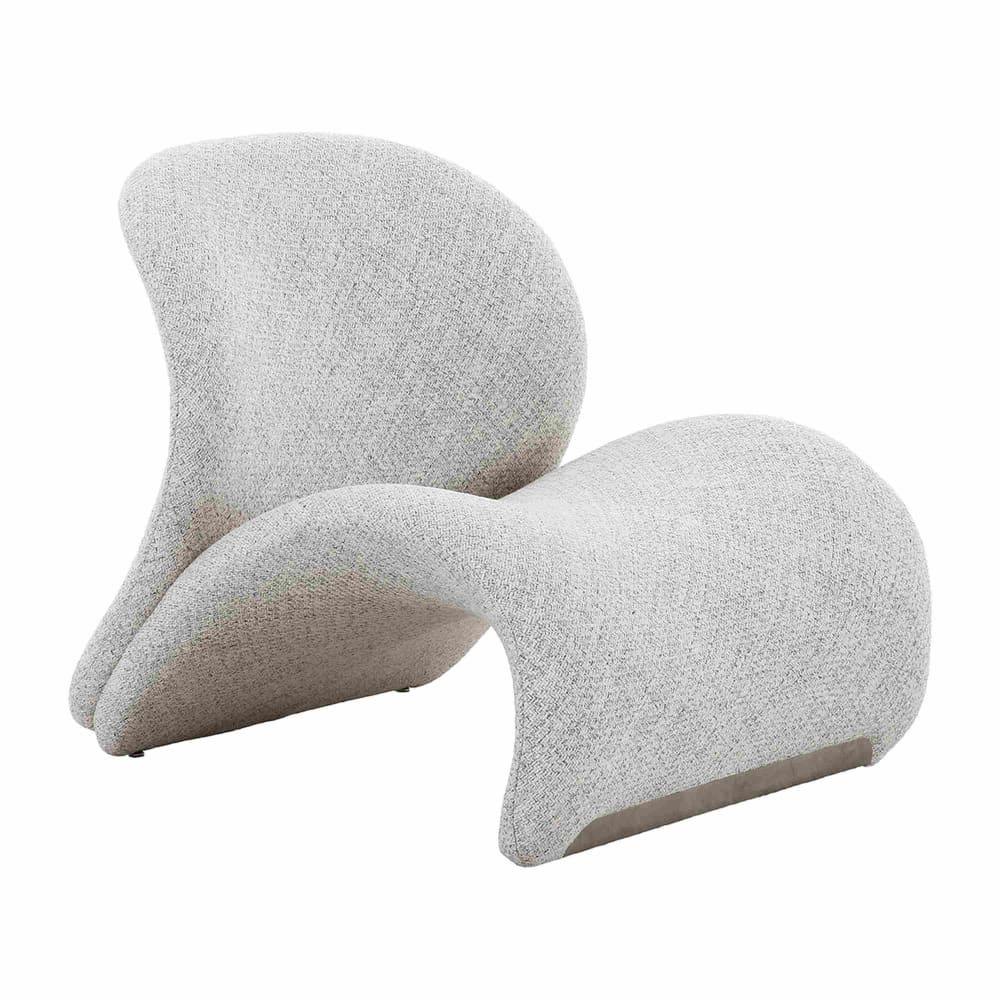 Fauteuil en tissu bouclette sable