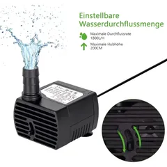 New 3/5/10/15/25W EU220v US110V Submersible Water Pump for Water Gardens Hydroponic Systems Aquarium Tabletop Fountains Pon