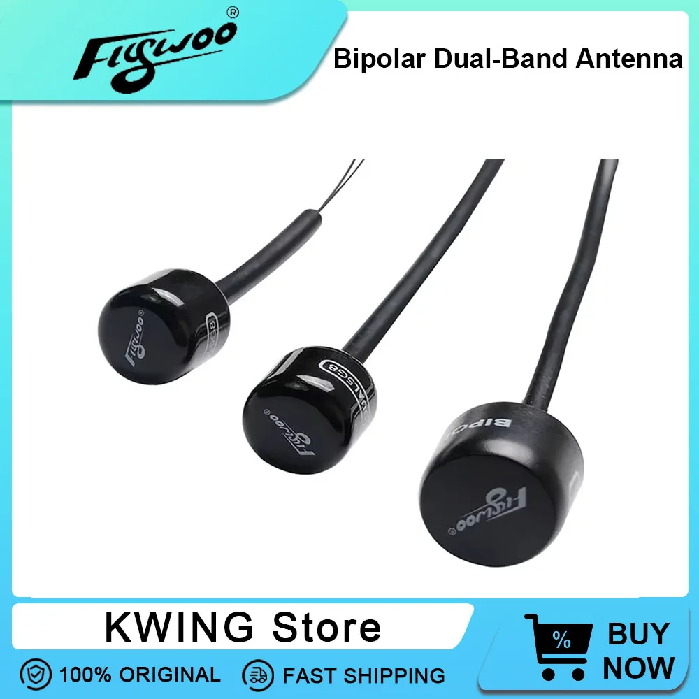 Flywoo Bipolarantenne Dual 5,8G und Dual-Band 5,8G/2,4G für O3 Air Unit / O4 PRO Antenne V2 90mm / 150mm UFL Antenne Image