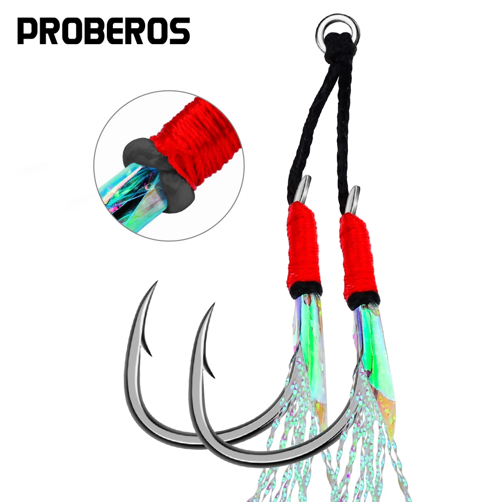 PROBEROS 20 Stück 11 # 13 # 15 # 16 # 17 # 18 # 19 # 20 # High Carbon Angelhaken Salzwasser Jig Haken Pesca Angelzubehör Großhandel Image