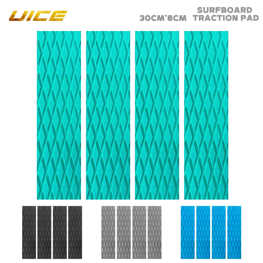 4pcs SUP Surf Board Skimboard Grip Pads 30*8cm Non-slip Surfing Tail Pads Surfboard Traction Pad Surfing Accessories