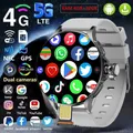 Orologio intelligente da donna per uomo 4G 5G SIM Card WiFi NFC GPS bussola 32GB Bt chiamata Smartwatch rotazione fotocamera orologio 7 Ultra Pk U8 Ultra