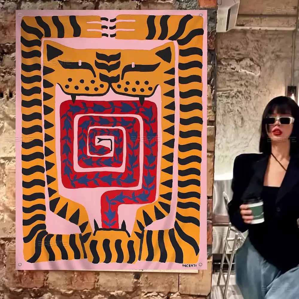 Ägypten bunter abstrakter Tiger und Leopard, fortschrittlicher Druck, kommerzielle Werbung, Flagge, Firmenparty-Banner Image