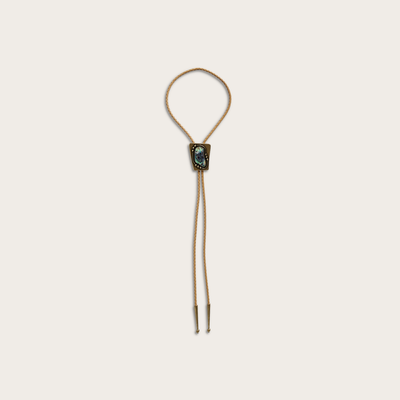 Tecovas Iron Lamb Bolo, Blue/Tan, Abalone
