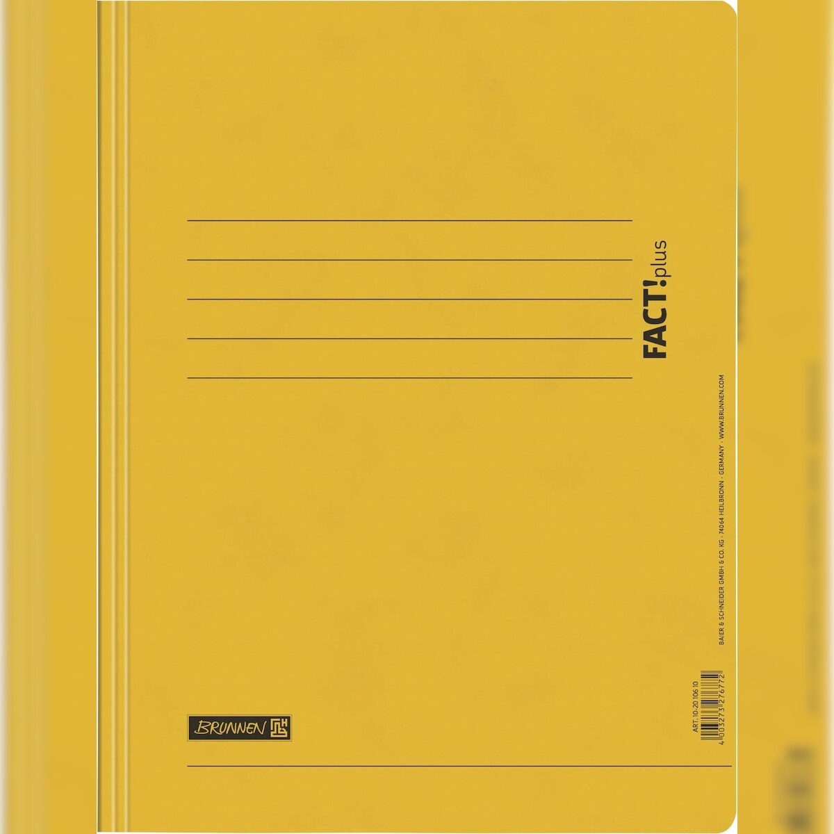 BRUNNEN Papp-Schnellhefter FACT!plus gelb 102010610 Image