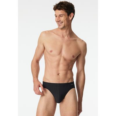 Rioslip SCHIESSER "Pure Micro", Herren, Gr. 8, 000, schwarz, Single Jersey, Obermaterial: 80% Polyamid, 20% Elasthan, körpernah, Unterhosen, ohne Eingriff, ohne störende Seitennähte, gestreift Image