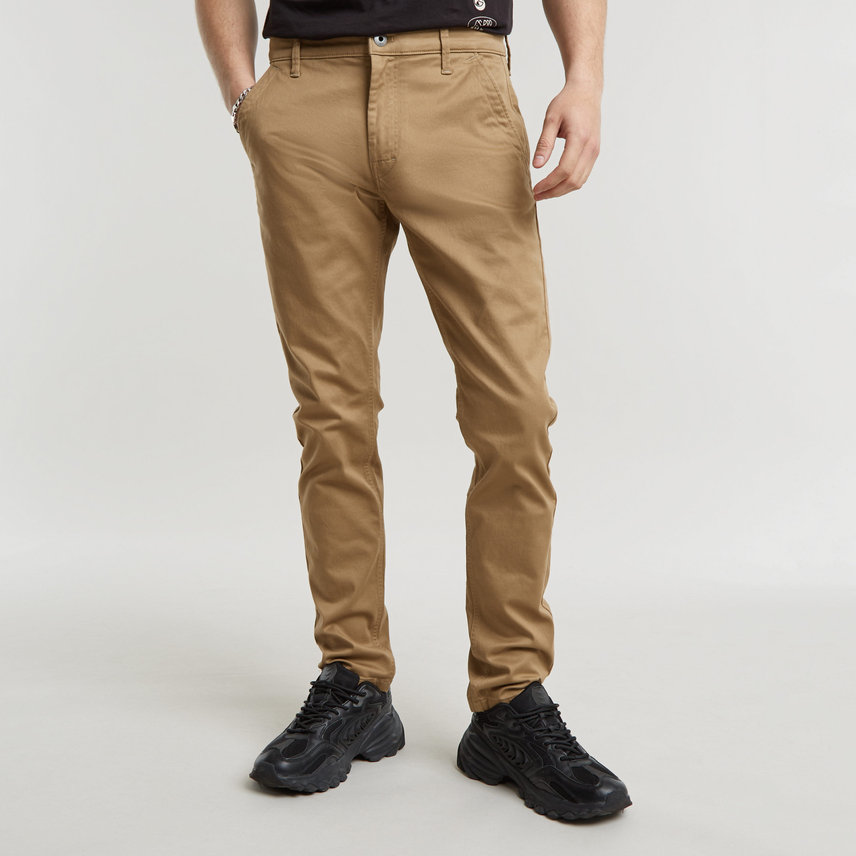 Chinohose G-STAR "Skinny Chino 3.0", Herren, Gr. 32, Länge 32, beige (safari), Web, Obermaterial: 97% Baumwolle, 3% Elasthan, unifarben, skinny fit normal, Hosen Chinohose