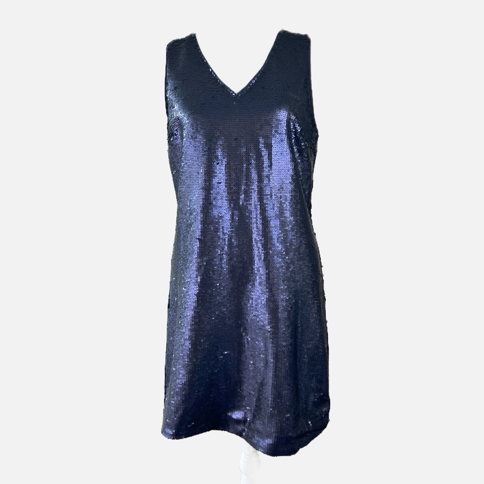 J. Crew Dresses | J.Crew Women's Sleeveless Navy Sequin Dress Size 4 Wedding Guest Cocktail Party | Color: Blue | Size: 4