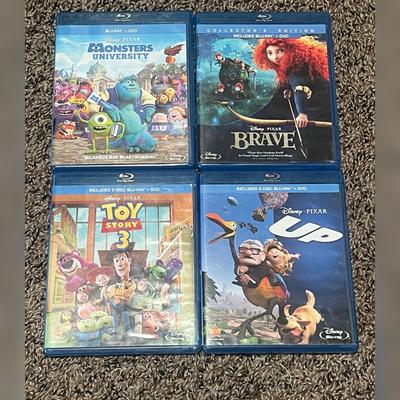Disney Media | Disney Pixar Kids Mix Movies Blu-Ray & Dvd Set Of 4 | Color: Blue | Size: Os