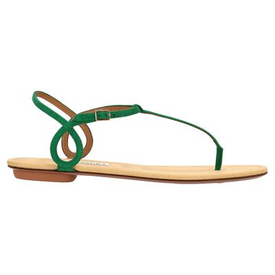 Aquazzura „Almost Bare“-Sandalen aus grünem Wildleder Image