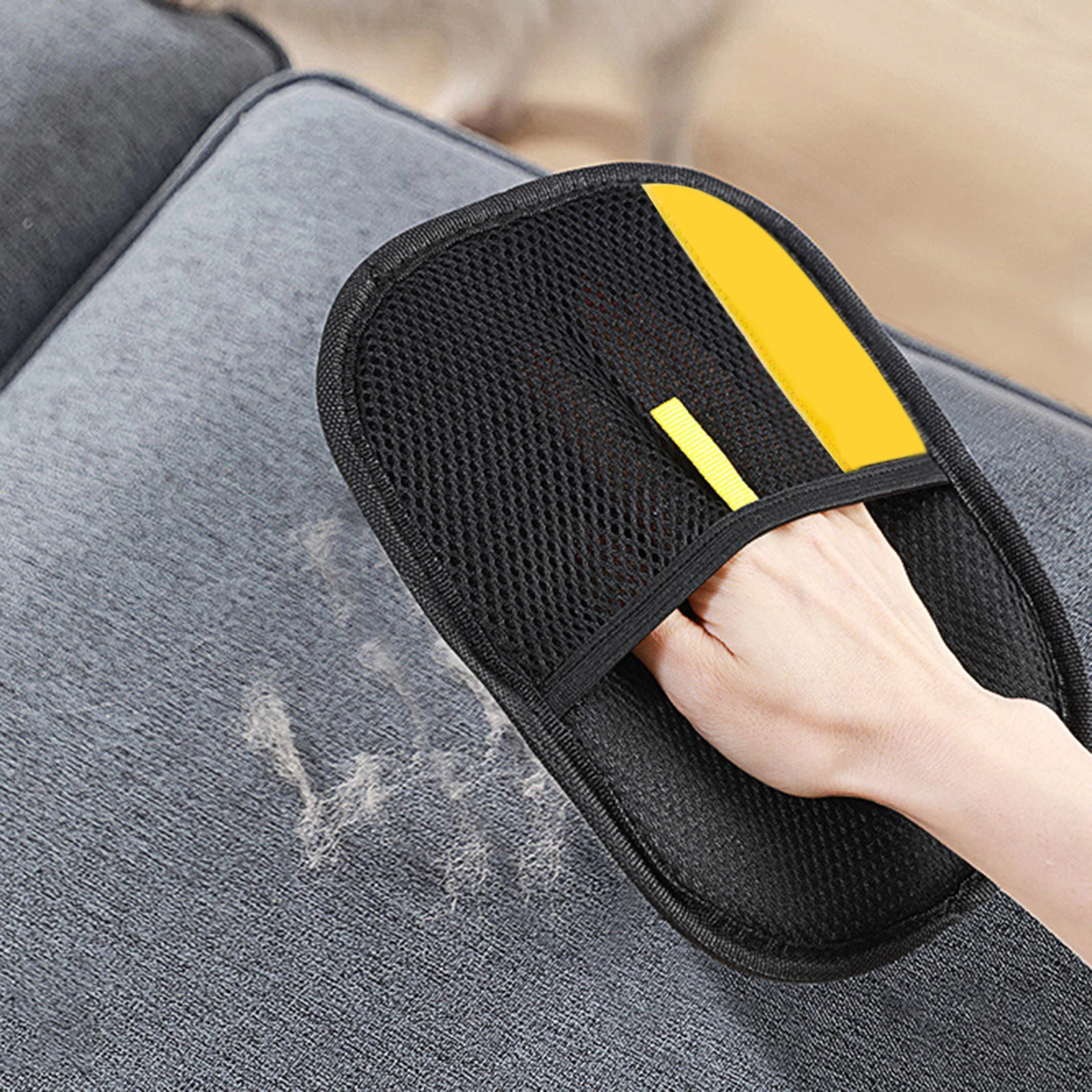 Katzenhaarentferner, Handschuh, Tierhaarbürste für Katzen, Hunde, Fusselfell-Entfernungswerkzeug, Pflege, Enthaarung, waschbar, wiederverwendbar Image