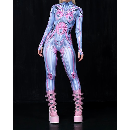Gemusterte Zentai-Anzüge Cosplay Kostüm Bodysuit Drucken Karnevalskostüm Ganzkörperanzug Herren Damen Jungen Sexy Kostüm Halloween Kostüm für Leistung Party Maskerade Kinder Erwachsene
