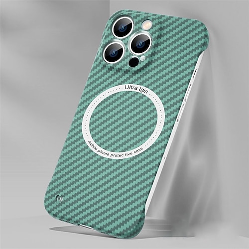 Handy Hülle Handyhüllen Für iPhone 17 Pro Max 17 Air 15 14 Pro Max Plus 13 12 11 Pro Max Schlankes Gehäuse Mit Magsafe Ultradünn Stoßfest Kohlefaser PC Image