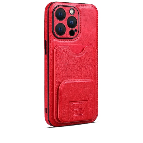 Handy Hülle Handyhüllen Für 16 15 14 Pro Max Plus 16e 13 Pro Max Rückseite Kartenfach Stoßfest Retro TPU PU-Leder Image
