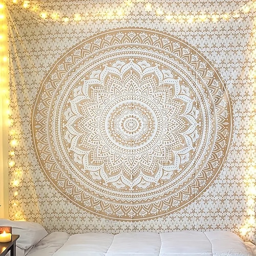 Tapisserie Decke Wandbehänge Mandala Ethnisch Schlafzimmer Wohnzimmer Wohnheim Dekorationen Wand Tür Hintergrund Image