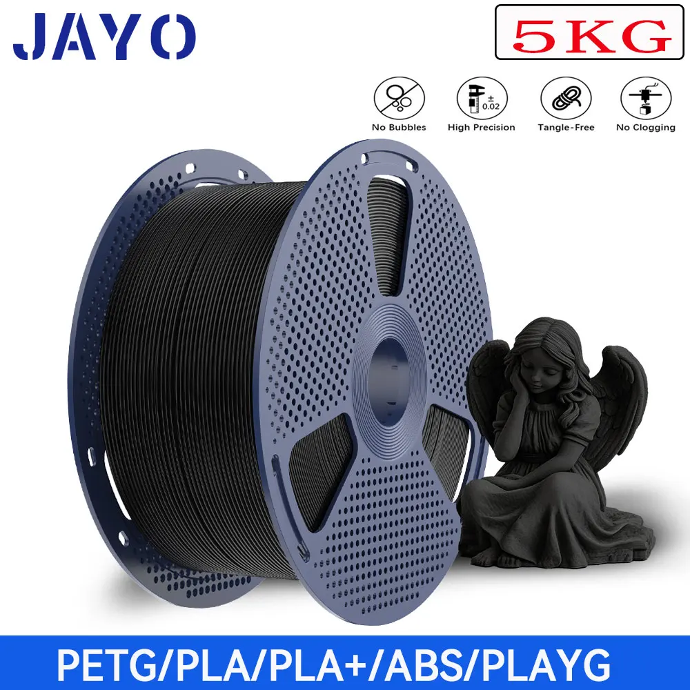 JAYO 5KG 3D PETG/PLA/PLA PLUS/PLA Matt/ABS Drucker Filament 1,75mm Für Bambu FDM 3D Drucker Ordentlich Wunde 3D Druck Material Image