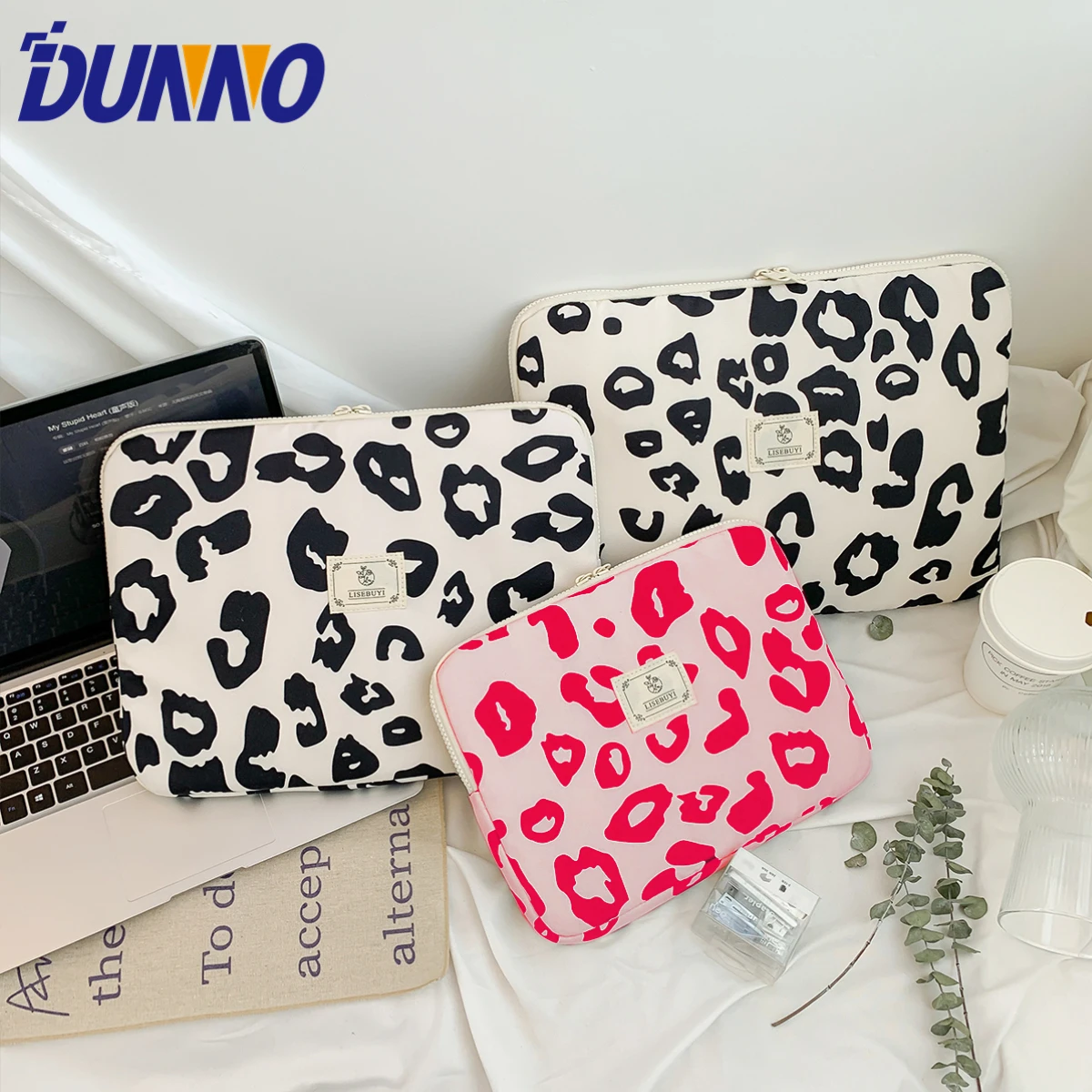 Sac à main rétro imprimé léopard pour ordinateur Portable 11-15 pouces, pochette pour ordinateur Portable Macbook Air Pro, housse pour ordinateur Portable