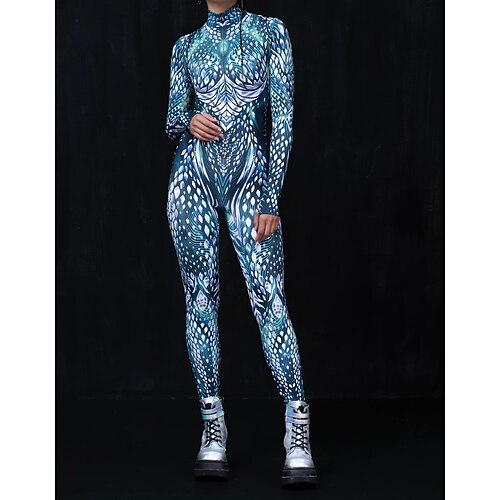 Gemusterte Zentai-Anzüge Cosplay Kostüm Bodysuit Drucken Karnevalskostüm Ganzkörperanzug Herren Damen Jungen Sexy Kostüm Halloween Kostüm für Leistung Party Maskerade Kinder Erwachsene Image