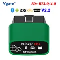 Vgate vLinker FD + ELM327 V2.2 Bluetooth 4.0/3.0 strumento di scansione lettore di codici OBD2 Scanner diagnostico per Auto J2534 ELM 327 strumenti Auto