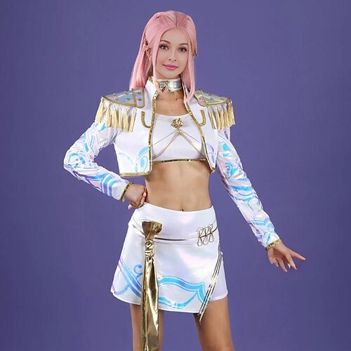 Von koreanischen Idolen inspiriert Popstar Kostüm Festkleidung Virtuelles Idol for Damen Erwachsene Halloween Karneval Leistung Comic-Konzert Anime Expo Image