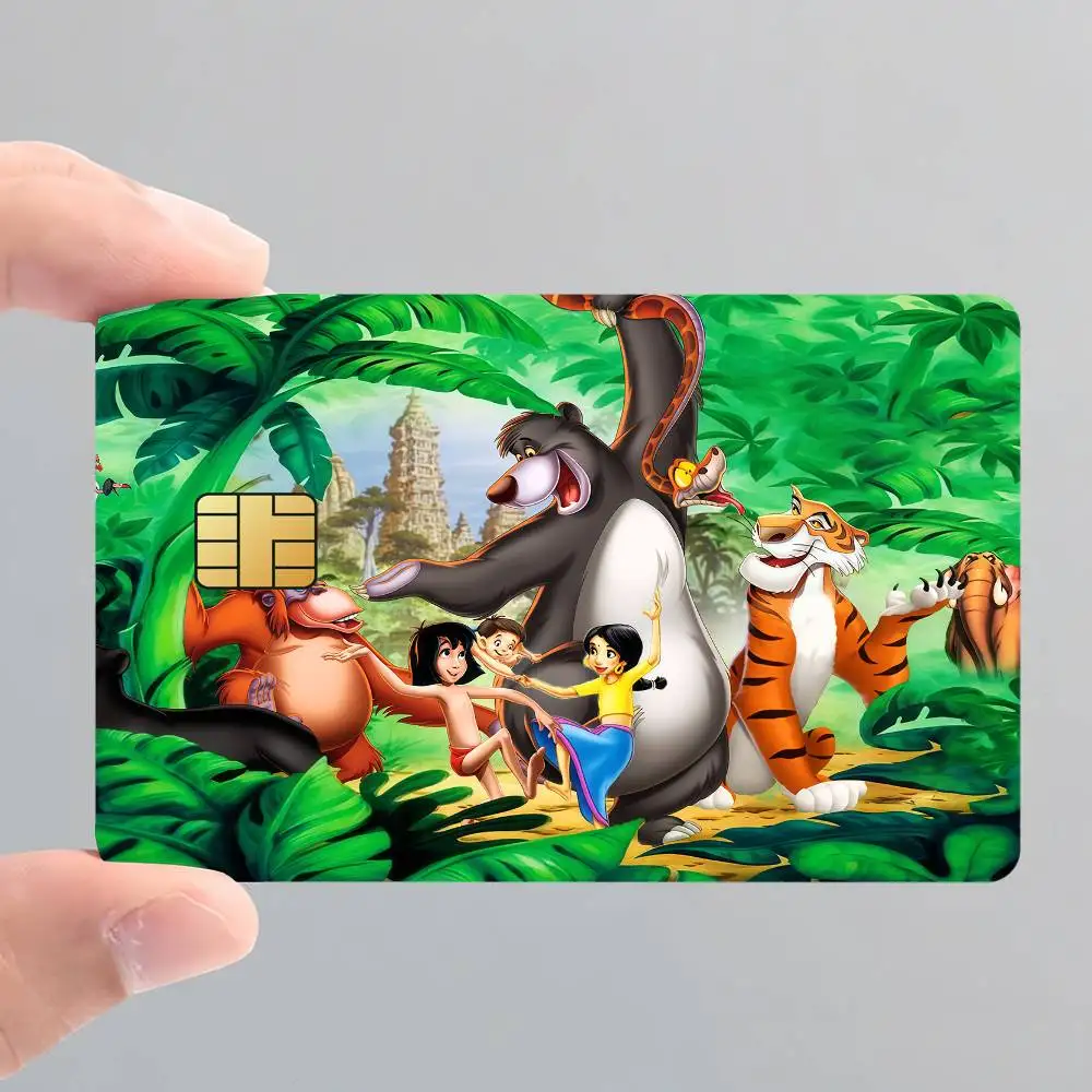 Cartoon Untitled Dschungel Buch vervolg Film Haut Abdeckung Kreditkarte Aufkleber 4PCS Debit Front Dekoration Bank Bus Pass Wasserdicht Image