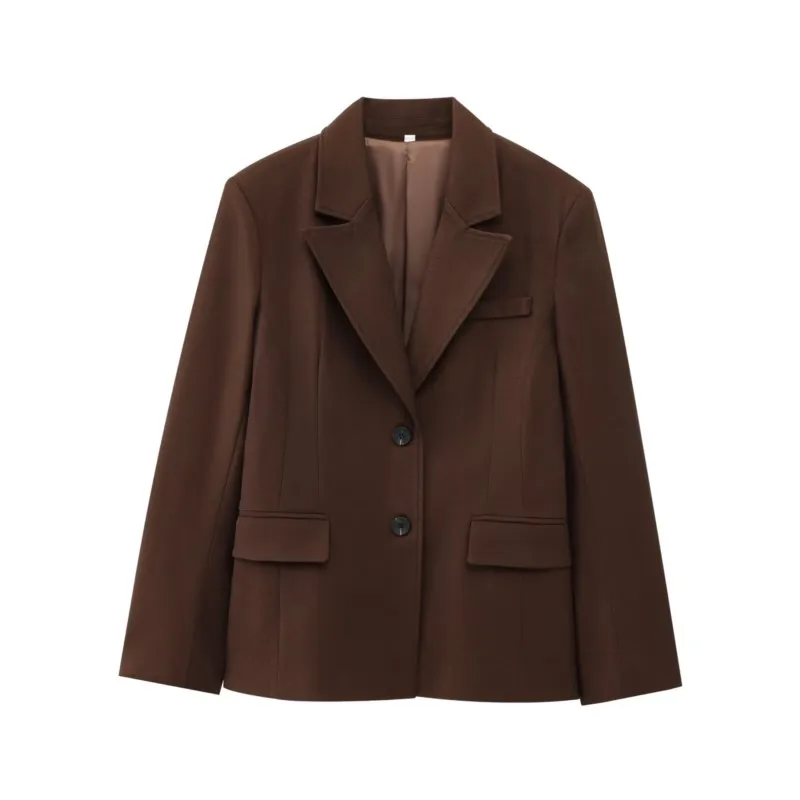 Femmes Blazer bureau dame printemps poche décoration décontracté femme bouton manteau vêtements d