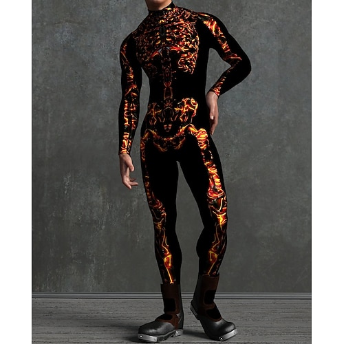 Gemusterte Zentai-Anzüge Cosplay Kostüm Bodysuit Drucken Karnevalskostüm Ganzkörperanzug Herren Damen Jungen Sexy Kostüm Halloween Kostüm für Leistung Party Maskerade Kinder Erwachsene Image