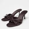 Damenmode-Hausschuhe, quadratische Zehen, Kleid, Hausschuhe, Damen, hochwertige, solide Absätze, 2025, Sommer, neue Plus-Größe, T-Typ, sexy Schuhe