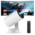 Mini proiettore Proiettore HD portatile 4K 1280x720P con correzione automatica della chiavetta, WiFi e Bluetooth, proiettori portatili da esterno