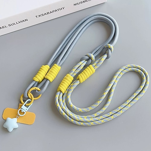 neues modisches Handy-Lanyard langes Seil für Mädchen diagonales Kreuzgurtseil Sternanhänger verstellbares Handy-Lanyard Image