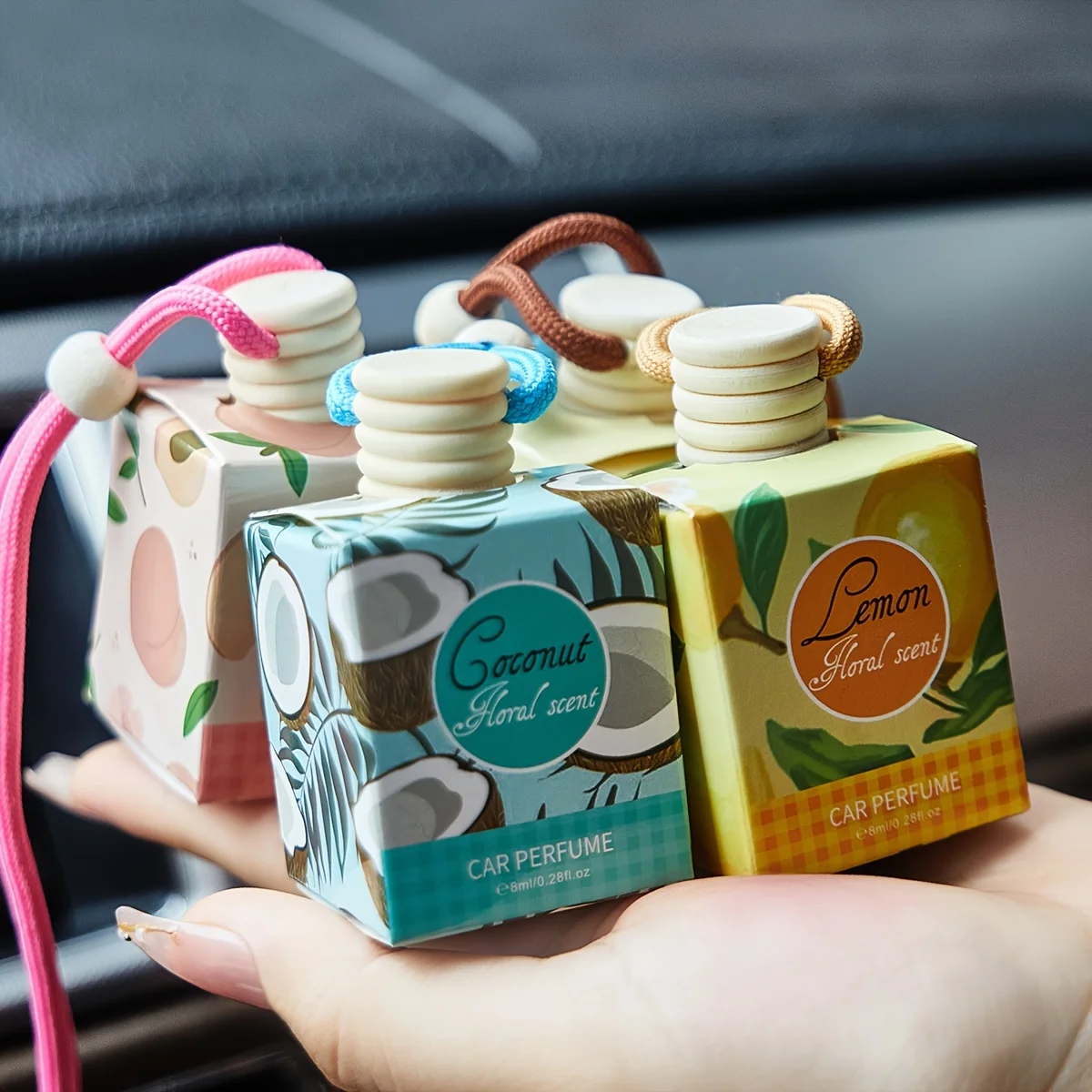 Auto Lufterfrischer Mini Aromatherapie Ätherisches Öl Geruch Eliminator Kit Luftbefeuchter Geschenk Box Luftreiniger Auto Diffusor Langlebig Image