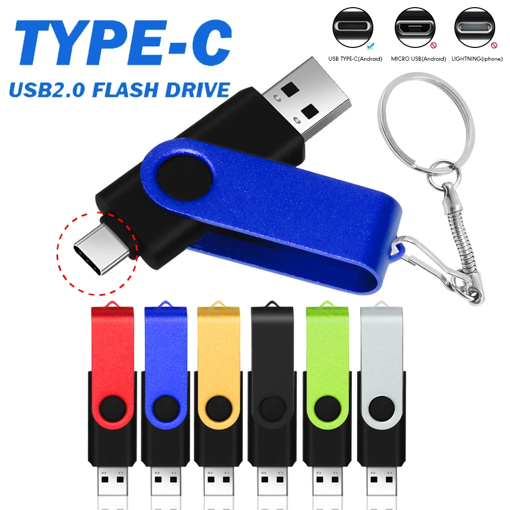 Clé USB 64GB 128GB Type C clé USB 2 en 1 OTG USB 2.0 + clé USB C 128GB 64GB double clé USB Type C clé Photo